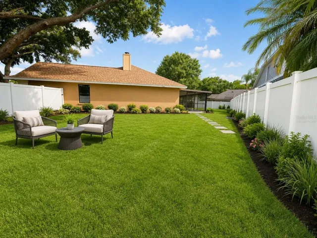 Backyard-Virtually staged photo