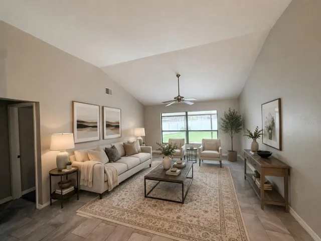 Living room-Virtually staged photo