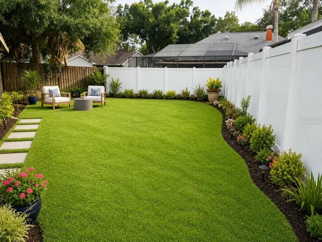 Backyard-Virtually staged photo