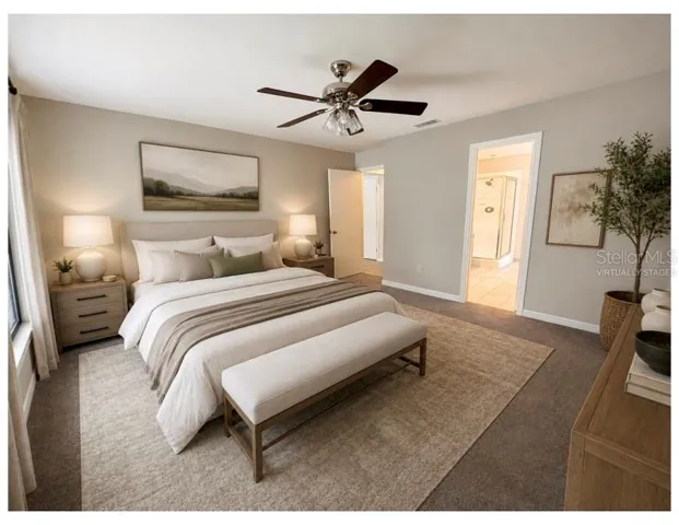 Master bedroom-Virtually staged photo