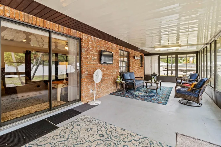 Spacious back lanai