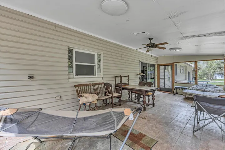Screened in Back Porch over looking Canal