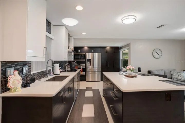 Large kitchen with island