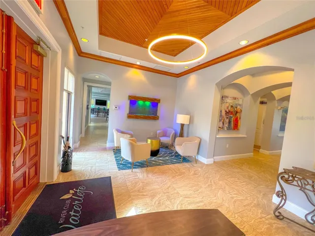 River Club entrance lobby