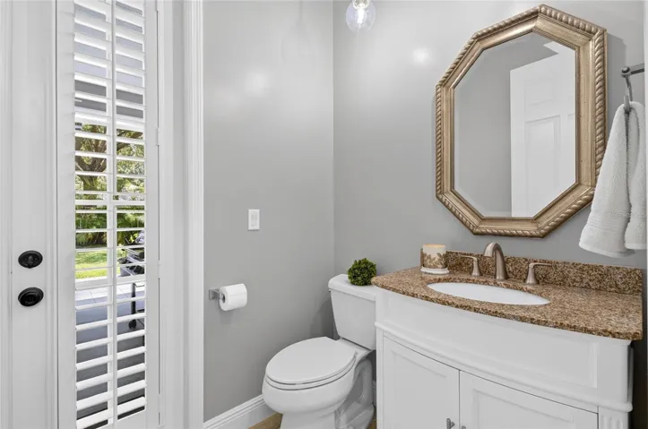 Guests Bathroom, connects with Backyard