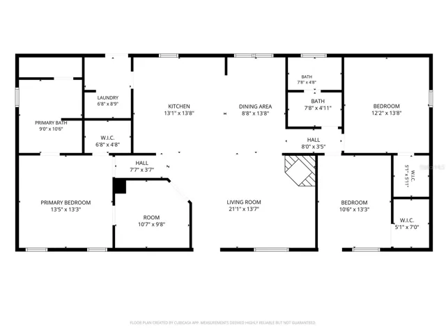 Thoughtfully designed floor plan featuring open living and dedicated office space.