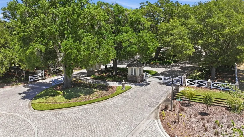 Gated entrance.