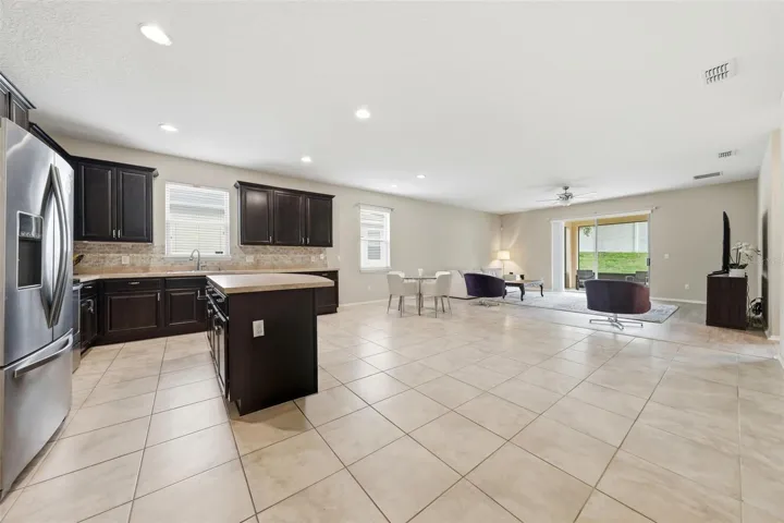 Open concept kitchen.