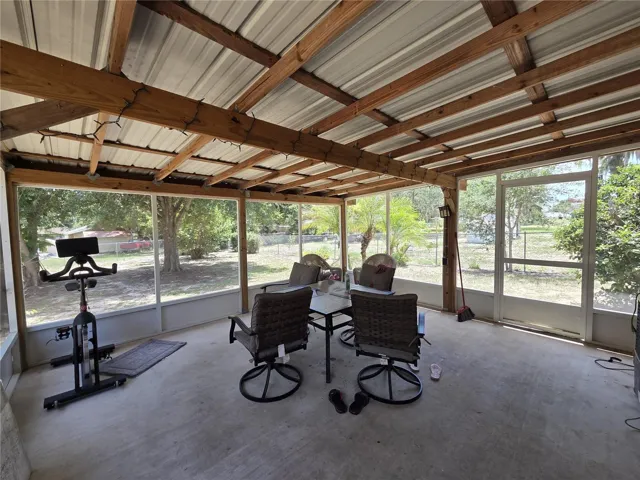Rear screened porch