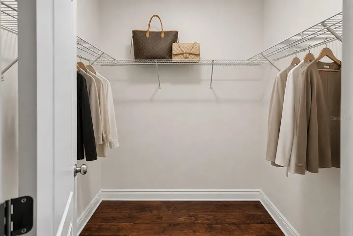 Primary bedroom's walk in closet