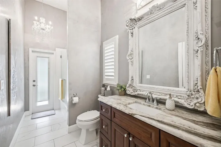 Bathroom with pool access