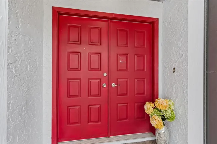 Double entry doors.