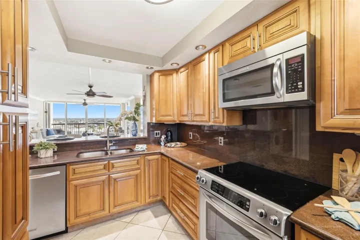 Kitchen with Gulf and Intracoastal views