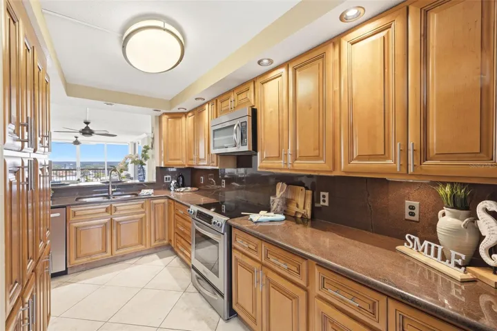 Kitchen with double pantry closets
