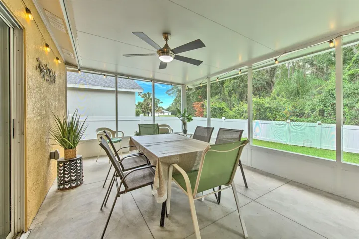 Screened in lanai covered roof