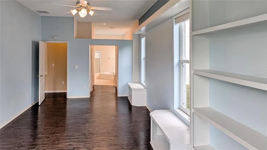 Master Bedroom looking towards MASTER BATH and Entranced...as seen from Far Side of Bedroom!