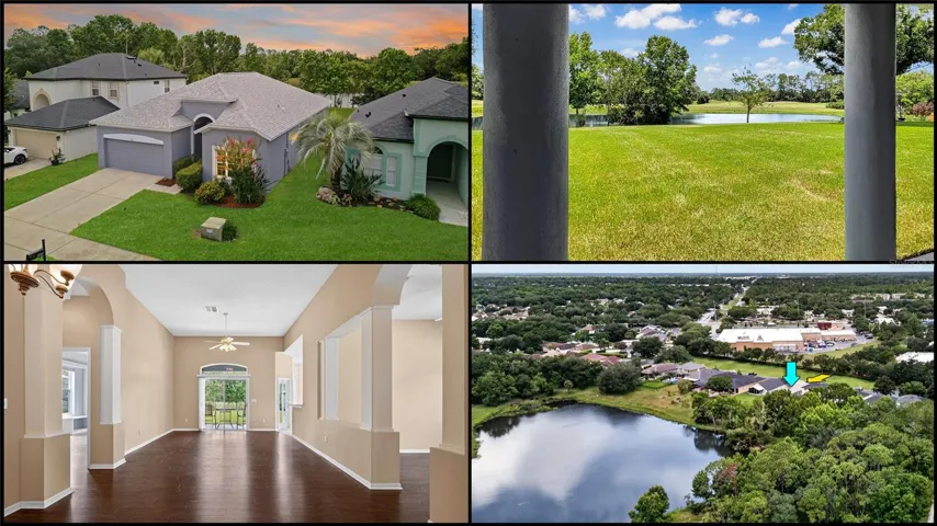 •Good-Looking & Well-Priced THREE-Bedroom, Two-Bath, Concrete-Block, WATERFRONT & GOLFRONT Home with a Bonus OFFICE (that Could be a 4th Bedroom) in the Heart of OVIEDO! HOLY COW!