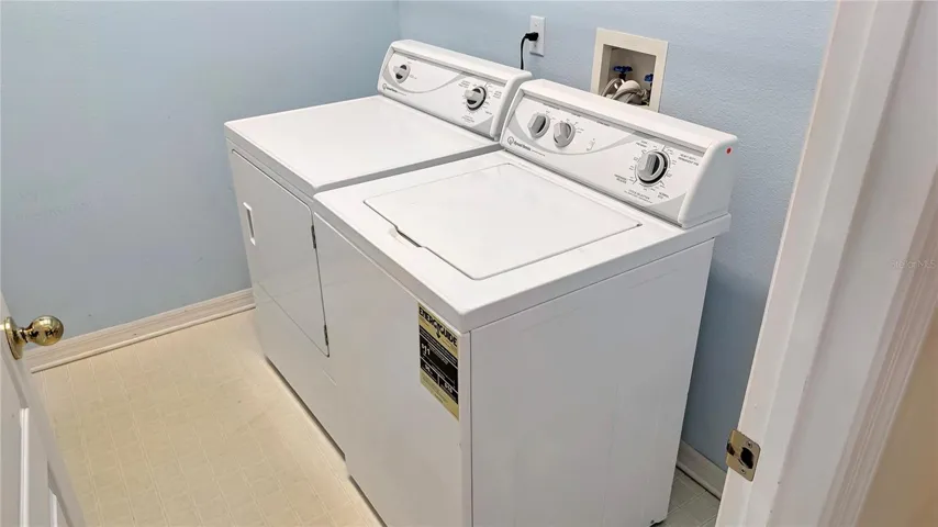 Washer-Dryer are INCLUDED! Hookup are in Dedicated Laundry Room between the Garage and Entrance Foyer.
