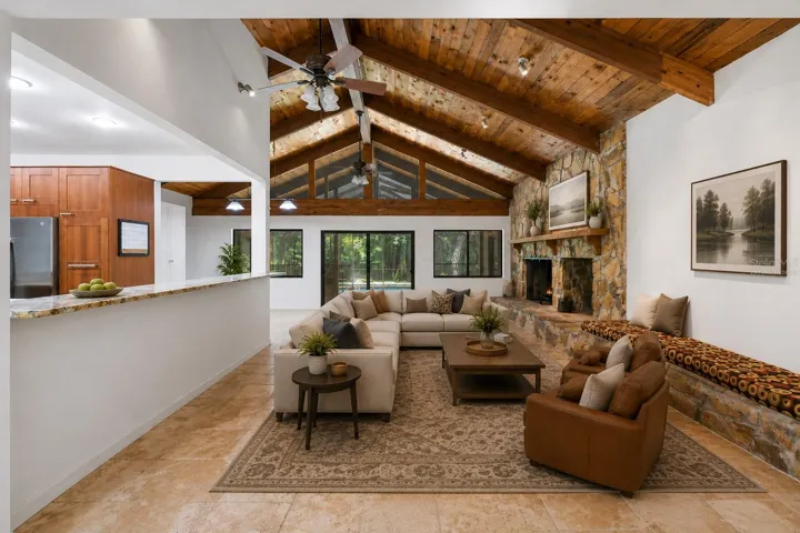 Family Room Virtually Staged