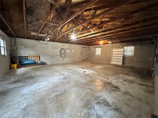 workshop with detached 1 car garage