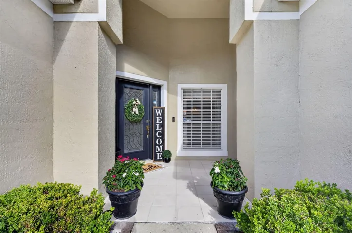 Welcoming entrance and front porch