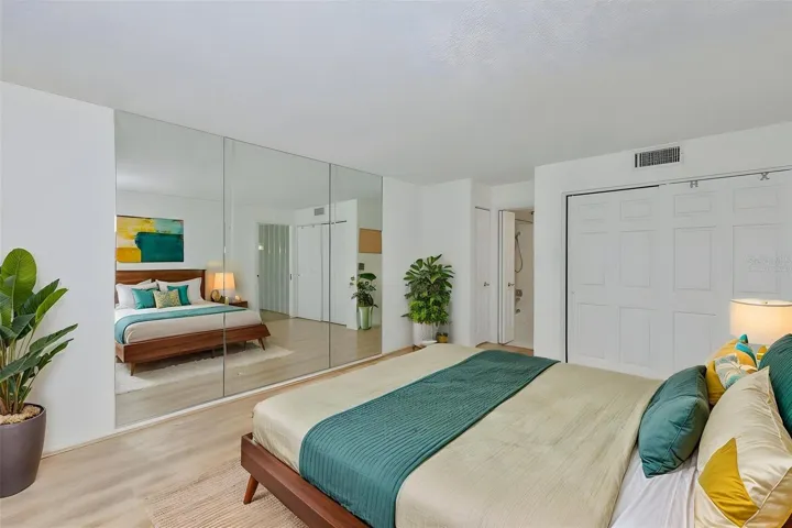 Primary bedroom virtually staged