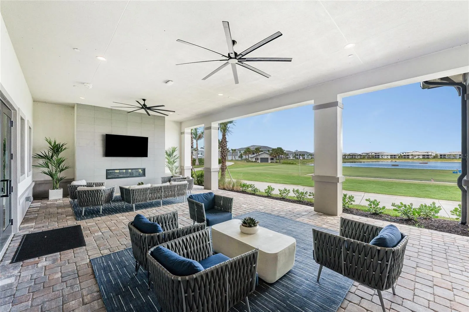 Outdoor seating at the Clubhouse