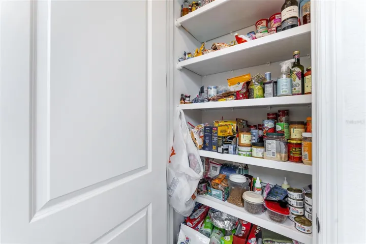 Custom shelving in the pantry