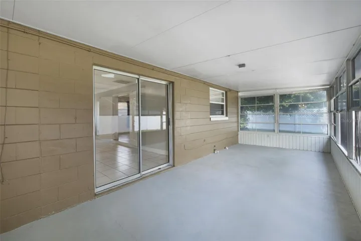 Screened covered patio