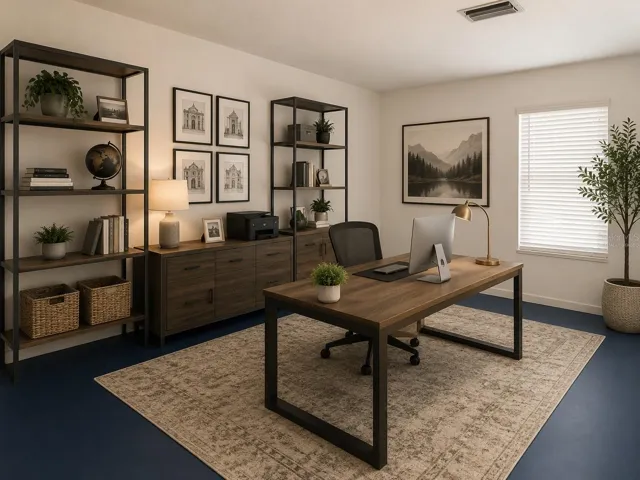 VIRTUALLY STAGED - Flex Space as office