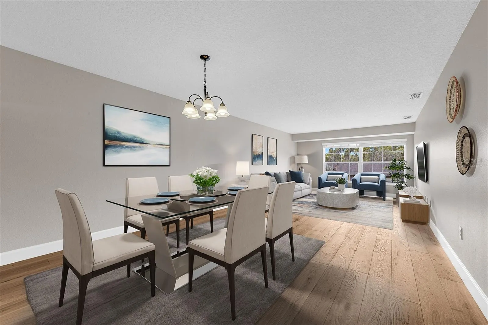 Dining/Living Room Combo.  Virtually Staged
