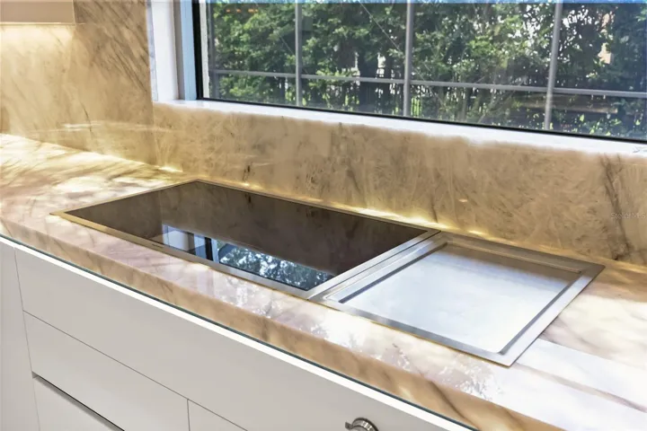 Gourmet kitchen complete with Gaggenau appliances and built-in nugget ice machine