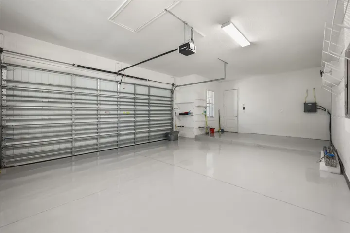 2-car garage with fresh expoxy coated floors