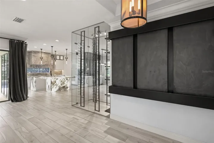 Custom glass enclosure for wine room