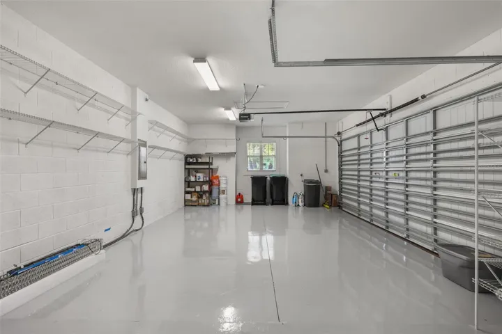 2-car garage with fresh expoxy coated floors