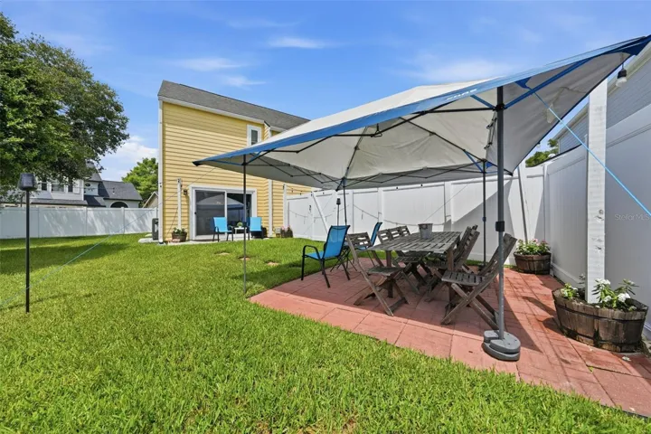 PATIO SPACE IN THE BACK YARD