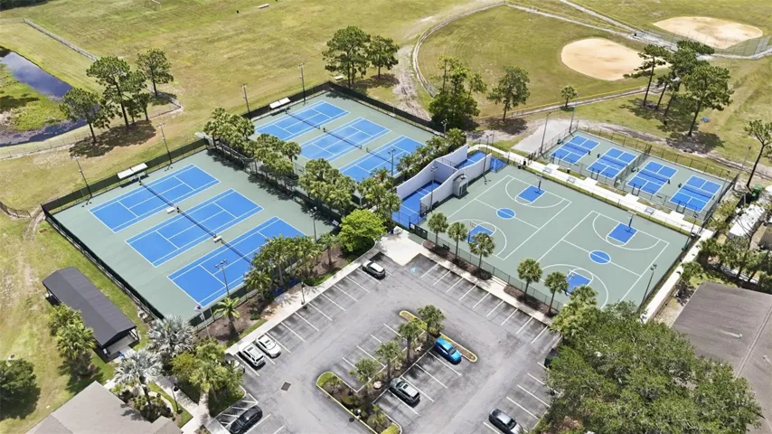 TENNIS, BASKETBALL AND PICKELBALL COURTS