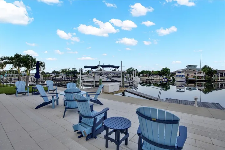 BOAT LIFT, STATIONARY AND FLOATING DOCK.  WATER AND ELECTRIC AT THE DOCK.  PAVERS ARE SPECIAL MADE $30k  THEY DO NOT HEAT UP - SAFE AND EASY TO WALK ON IN MIDDLE OF SUMMER