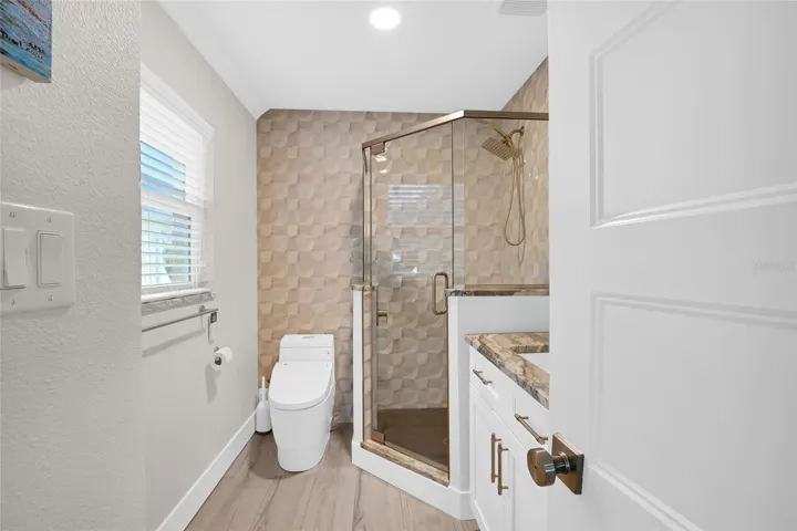GUEST BATH   -  high end finishes.