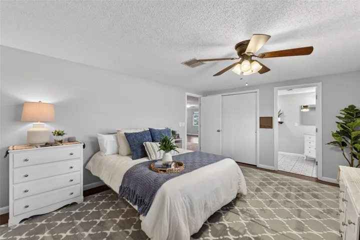 Primary Bedroom with Three Built in Closets