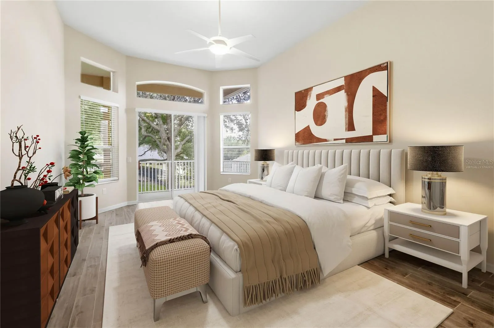 Primary suite - virtually staged