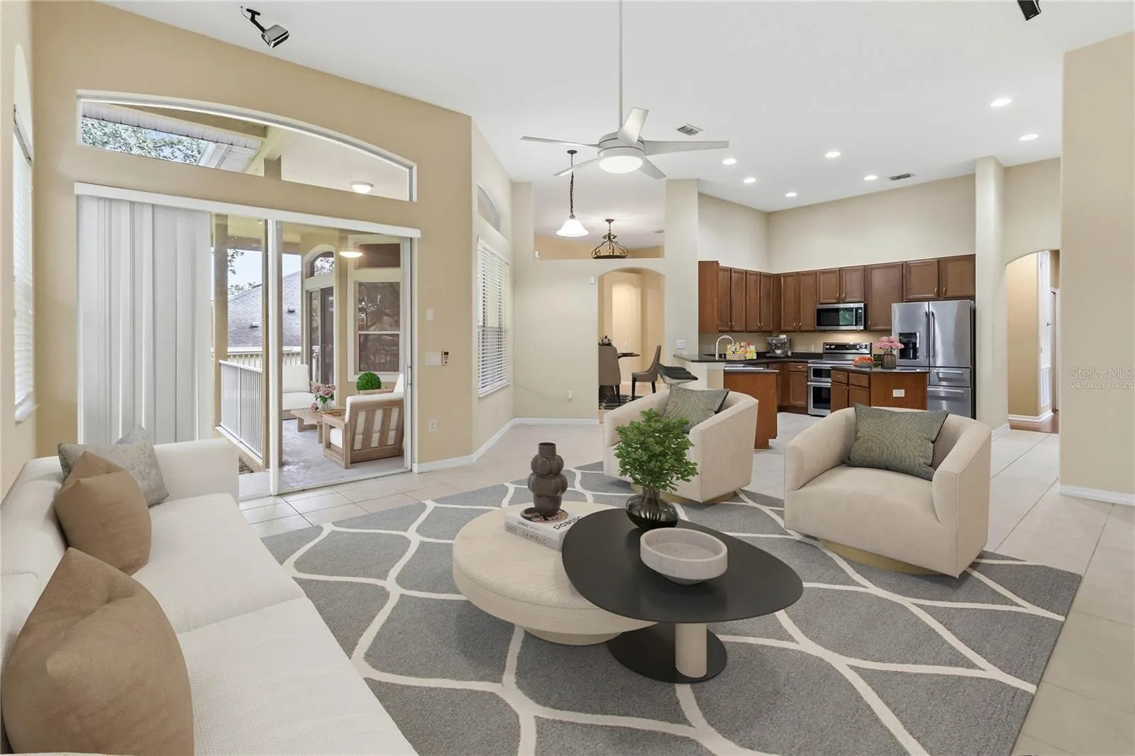 Family room - virtually staged