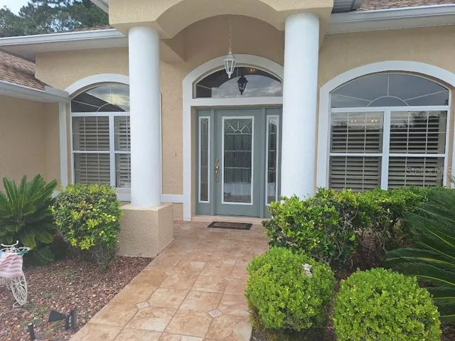 Front entry-tile & leaded glass