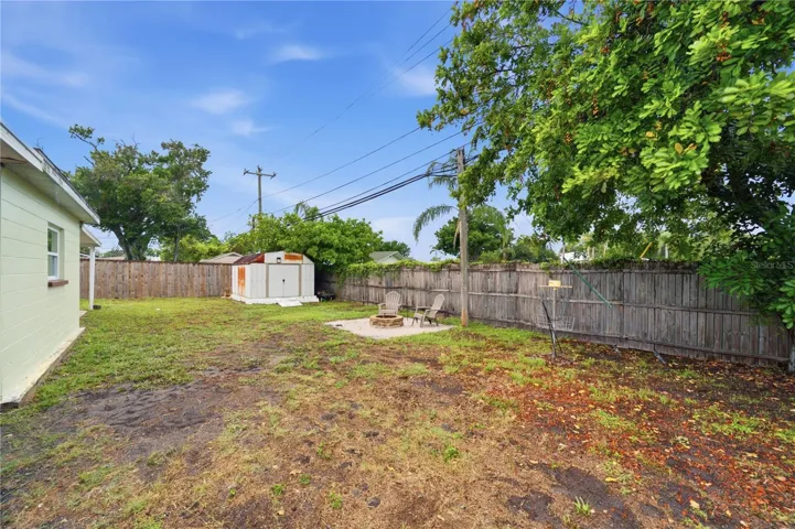 Pool sized back yard