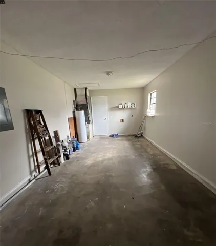 garage with washer/dryer connections