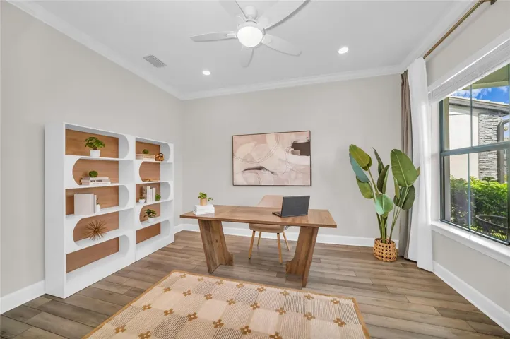 Office Space off the foyer.