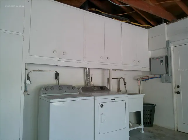Laundry inside the Garage
