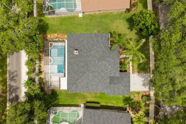 Aerial view of the property