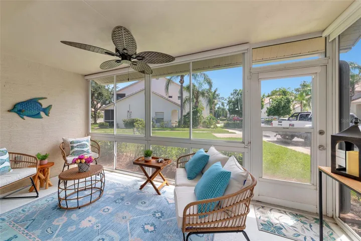 Sun room with shades up