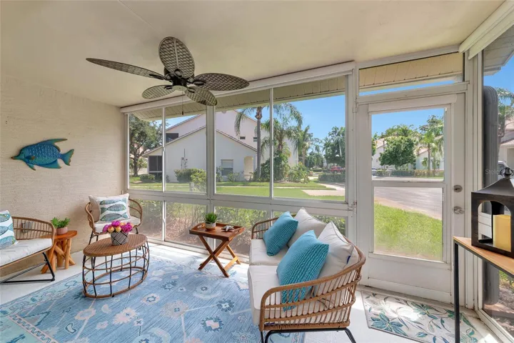 Sun room with shades up